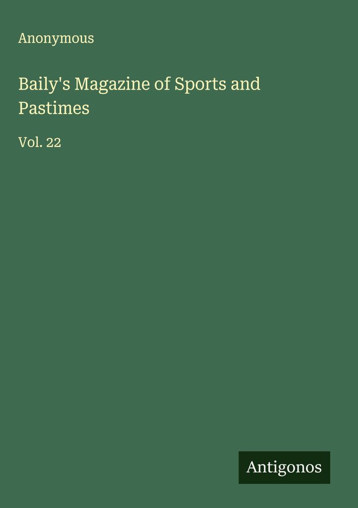 Baily's Magazin für Sport und Zeitvertreib