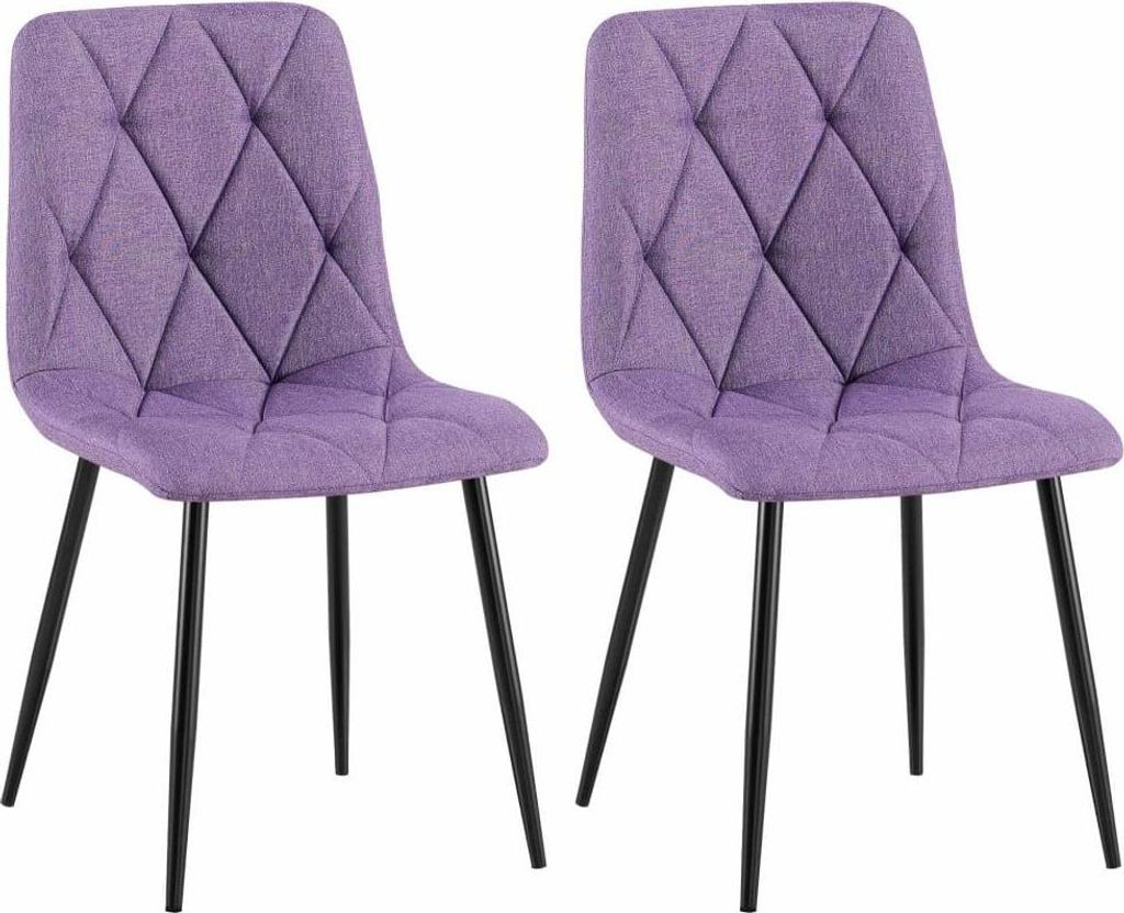 2-teiliges Set kleiner Liegestühle - Küchenstühle - Eleganter Samt, hoher Komfort