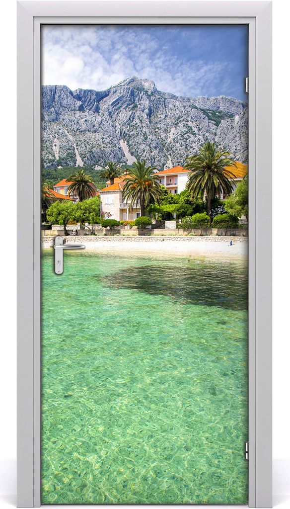 Tulup Türaufkleber 95x205 cm Dekorative Aufkleber Selbstklebend Wasserdichte Tapete Abnehmbar Schlafzimmer Wohnzimmer Wohnkultur - Strand Kroatien
