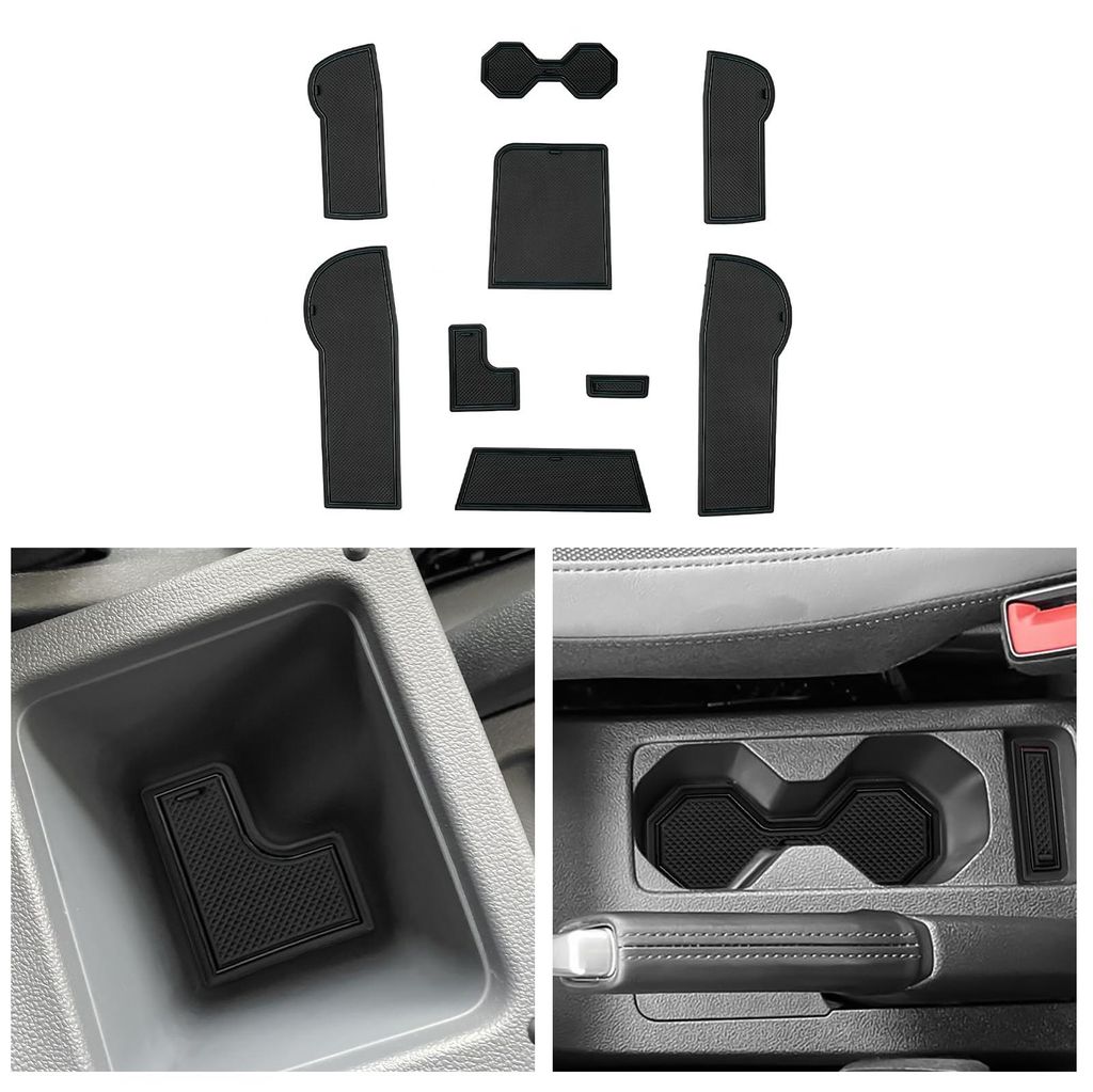 Kompatibel mit VW T-Cross 2018-2024 2025, Gummimatten für die T-Cross Mittelkonsole, Antirutschmatten für den Getränkehalter, Gummimatte für di...