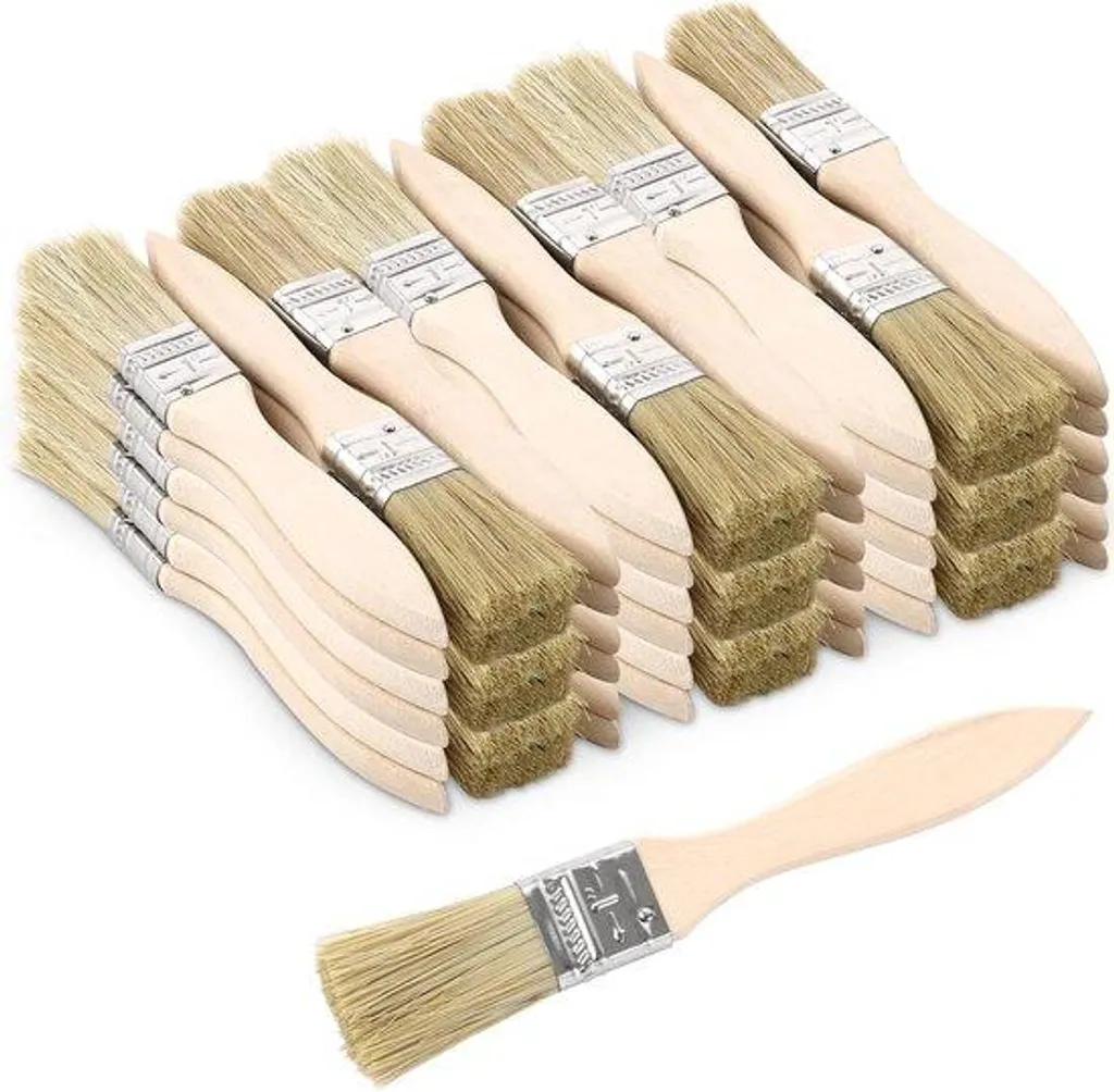 100 Pinceaux 16 mm avec poils naturels souples pour finitions lisses