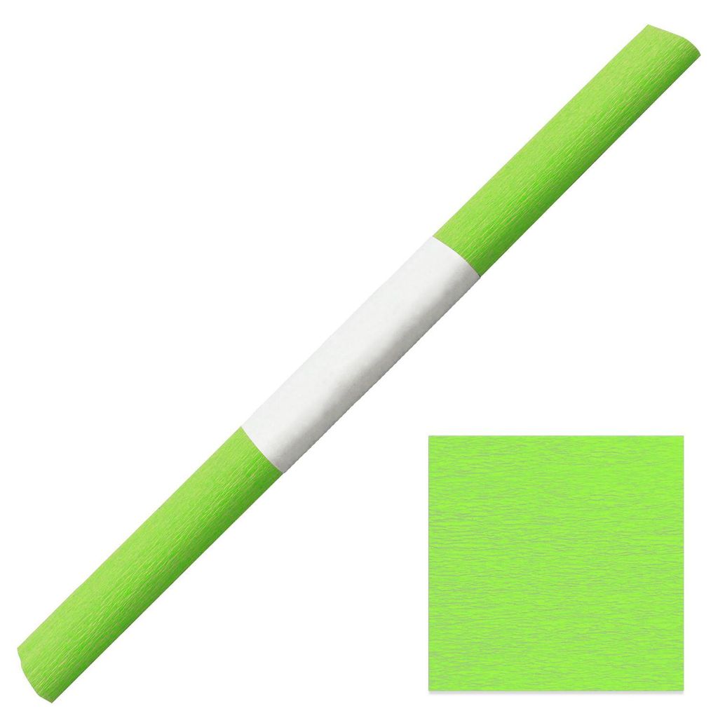 1x Feinkrepp APFELGRÜN 50x250cm Rolle (Nr. 110)