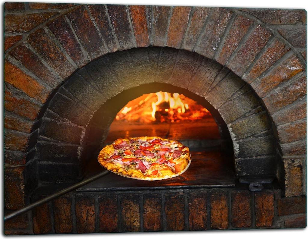 Glasschneidebrett Herdabdeckplatte Glaskeramikkochfeld Universal 52x40 cm Pizza
