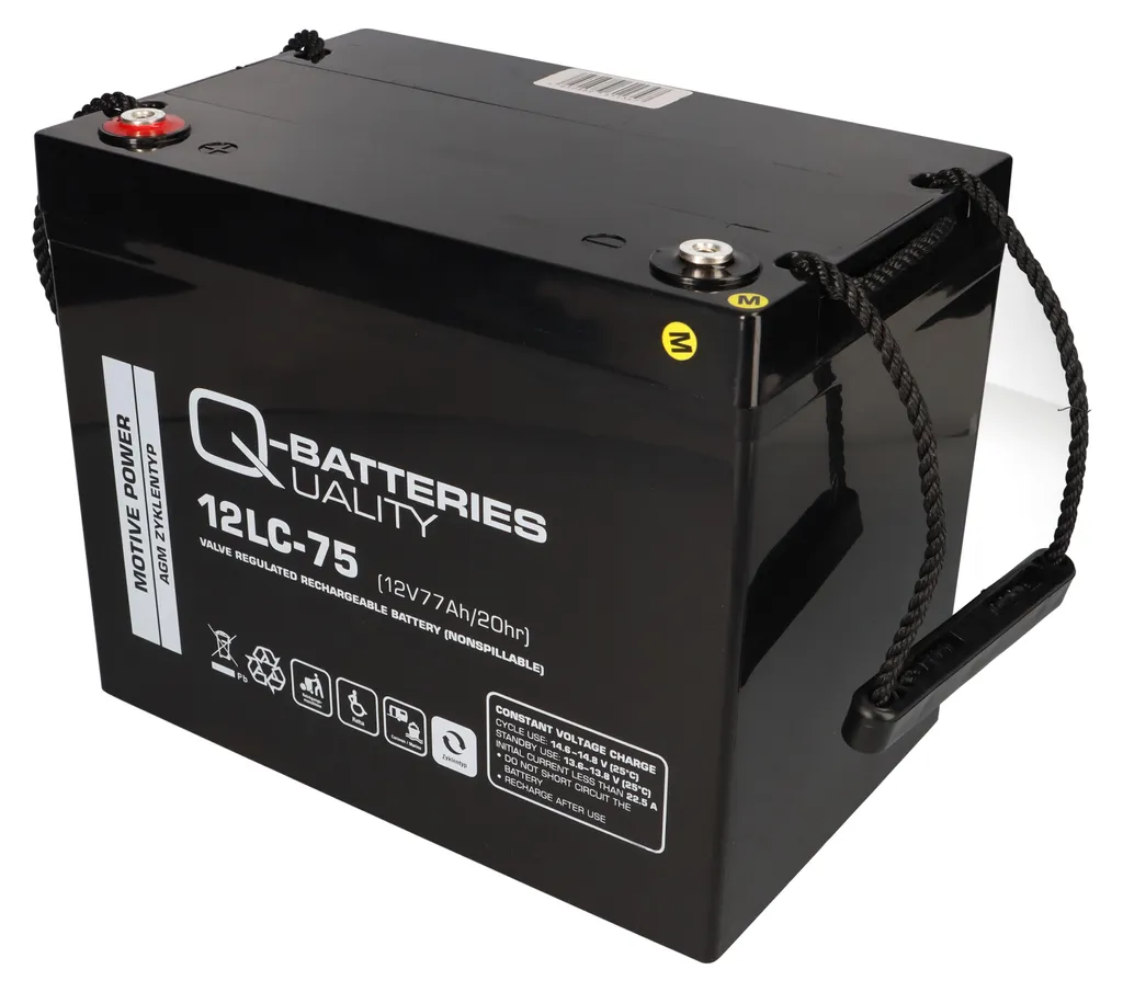 Batterie Pride E-Mobile E-Scooter 12V 75Ah : Lot de 2 Unités Haute Qualité - 6