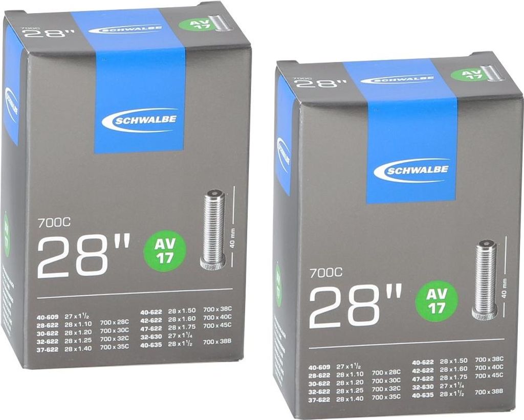 Schwalbe 2x Schlauch AV17 28x1.10-1.75" (28/47-622/635) 28 Produktbild 