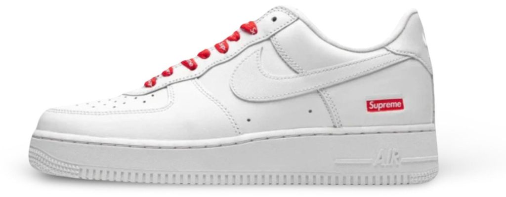 Nike Air Force 1 Low Supreme Box Logo White - 38.5 Größe: 38.5