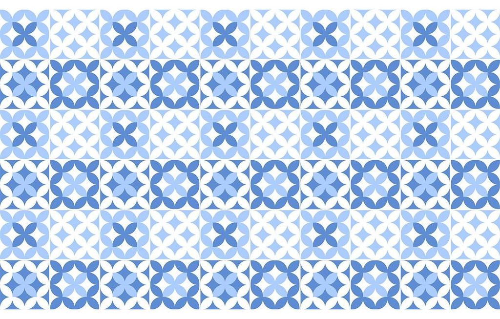 Selbstklebende Fliesenaufkleber für Küche und Bad – 60 Fliesenaufkleber im Azulejos-Lorenz-Stil – 60 Aufkleber, 10 x 10 cm