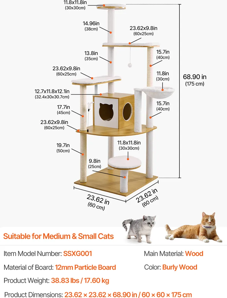 Arbre à chat pour grand salon et centre d'activité intérieur xxl - 7