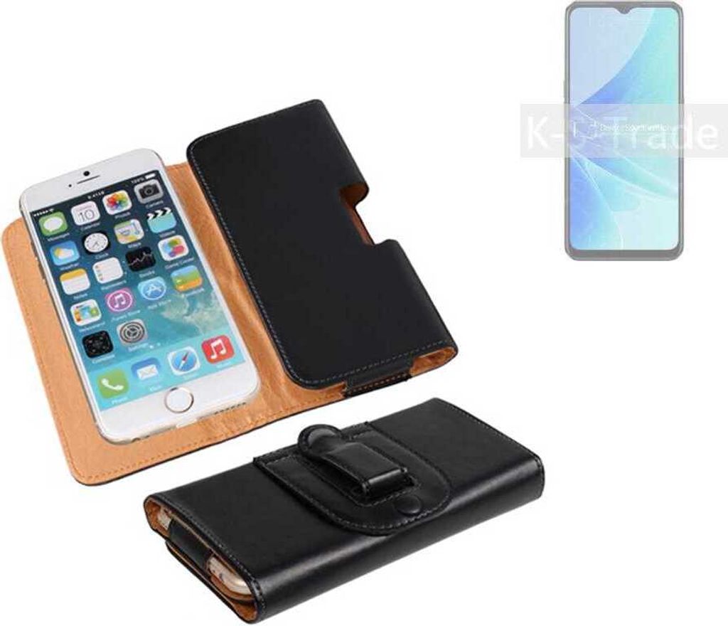 K-S-Trade Schützhülle Handyhülle kompatibel mit Oppo A57 Holster Gürtel Tasche Schutzhülle Handy-Tasche Smartphone Case Seitentasche schwarz 1x