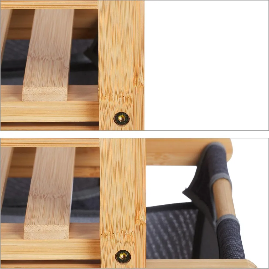 Meuble Buanderie Panier à Linge Double avec Tablette de Rangement Chic - 6