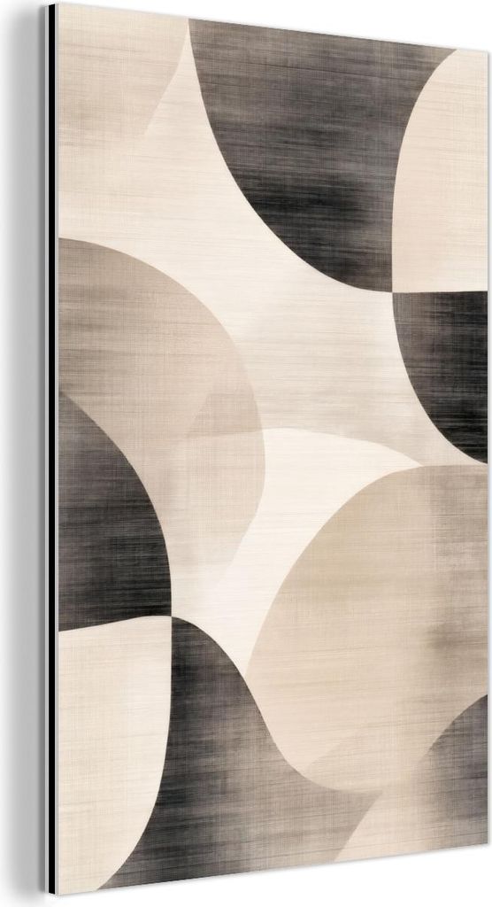 MuchoWow Wanddekoration Metall Metallbild Wandkunst 60x90 cm Skurrile Formen - Subtile Übergänge - Dynamisch MuchoWow Aluminium Gemälde - Wandbi...