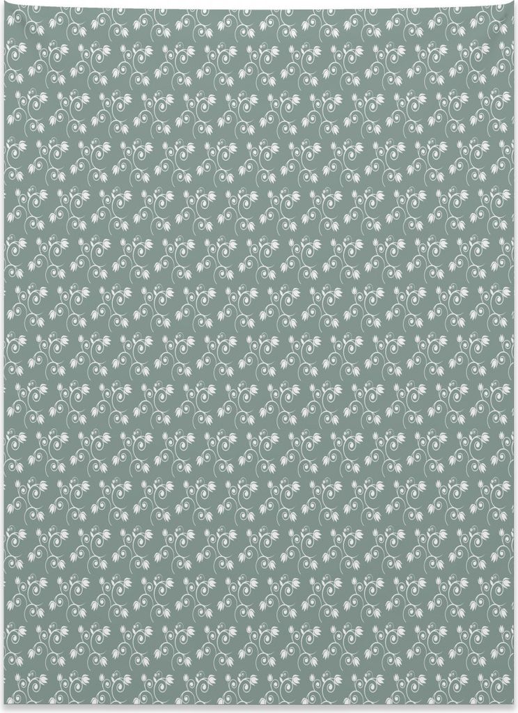 Abakuhaus Vintage Blumen Wandteppich, Tulip Twigs Knospen aus Weiches Mikrofaser Stoff Kein Verblassen Klare Farben Waschbar, 110 x 150 cm, Blasses...