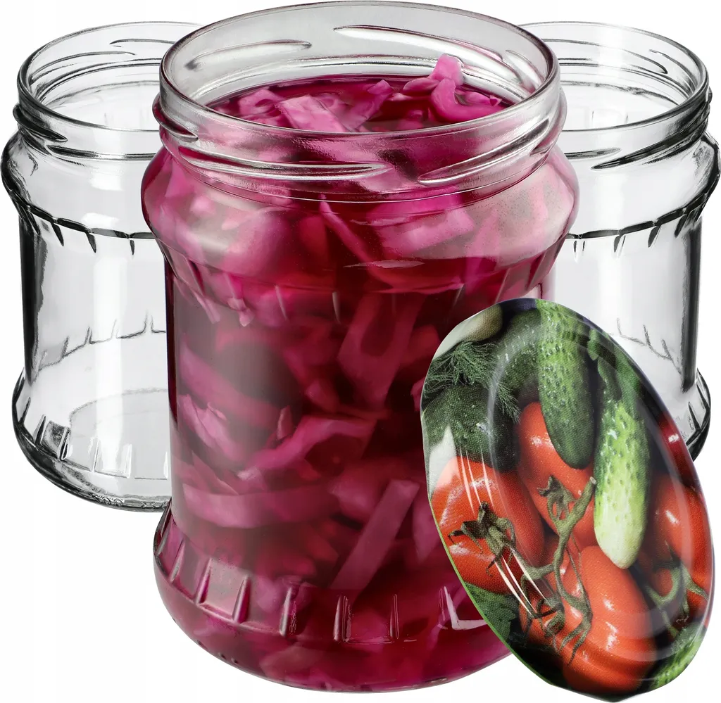 24 Vasetti Vetro 500ml KADAX Kisko - Ideale per Conserve Casalinghe