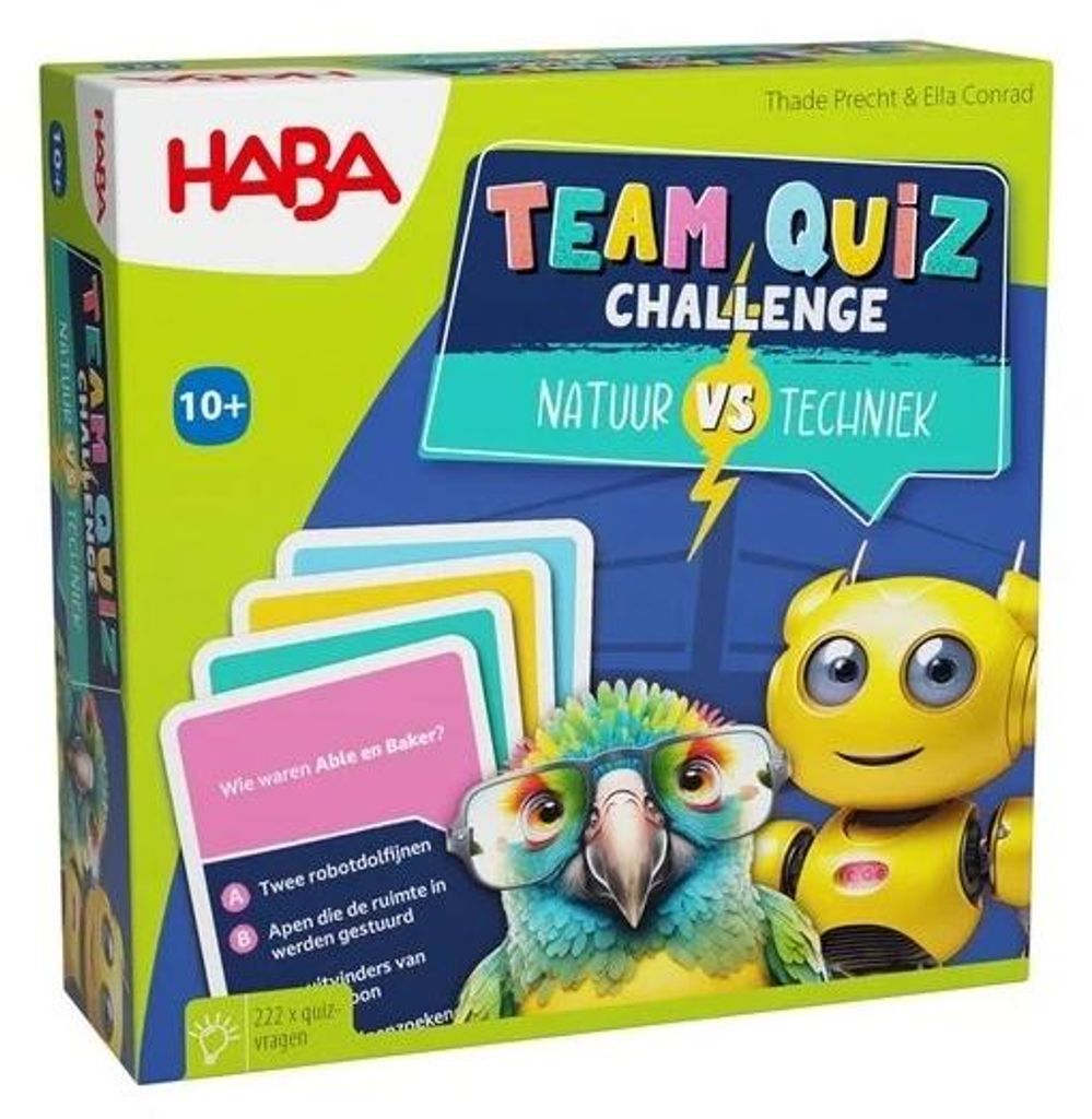 Haba Quizspiel Team Quiz Challenge Natur vs. Technik Produktbild 