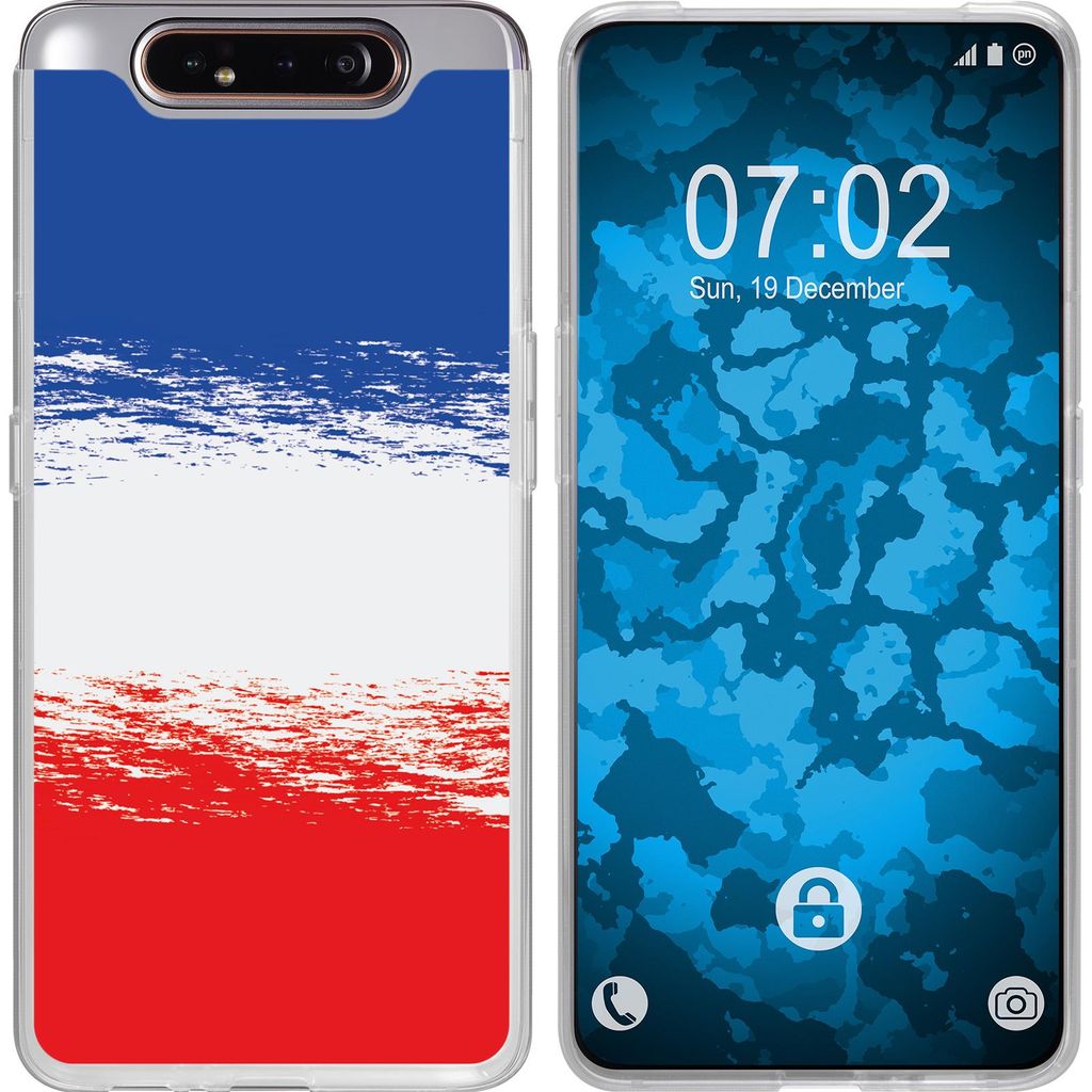 PhoneNatic Case kompatibel mit Samsung Galaxy A80 Silikon-Hülle WM France M5