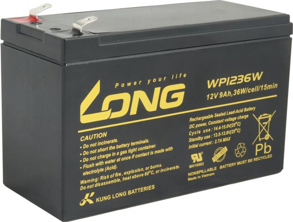 Baterie Avacom Long 12V 9Ah olověný akumulátor HighRate F2 Obrázek produktu 
