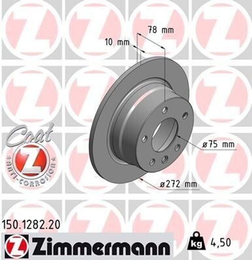 ZIMMERMANN 150.1282.20 - Bremsscheibe für 3er (E36)