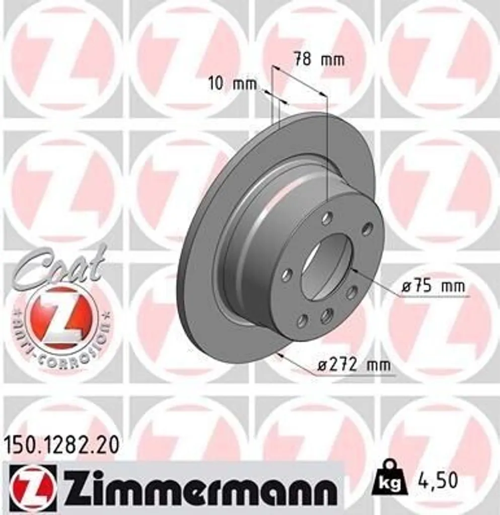 Disque de Frein Arrière pour BMW Série 3 E36 - Pièce Zimmermann Qualité