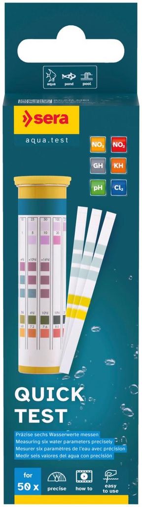 Sera Aquariumwassertester Quick Test 50 Stück Produktbild 