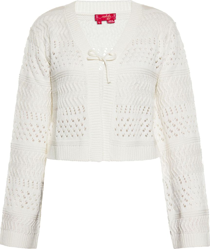 SWIRLY damen strickjacke - weiss, L