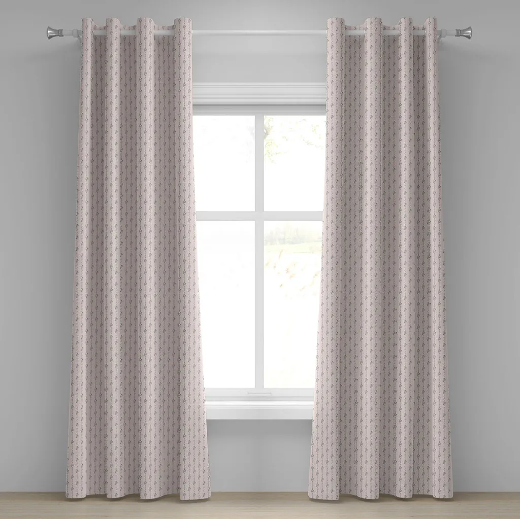 Rideau de chambre romantique 2 panneaux 280x245 cm imprimé cœurs