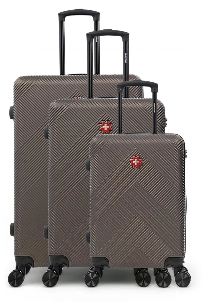 Valises Rigides OLTEN en ABS - Set de 3 Bagages avec Roues Pivotantes 360