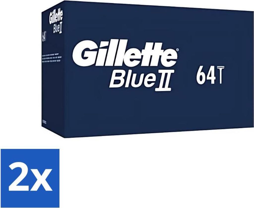 Gillette Blue 2 Einwegrasierer – langlebig und komfortabel – 64 Rasierklingen - Vorteilspack - 2 Stücke