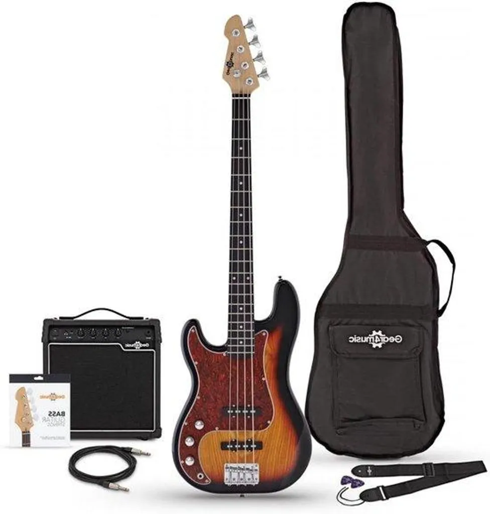 Kit guitare électrique 4 cordes avec ampli intégré couleur tournesol