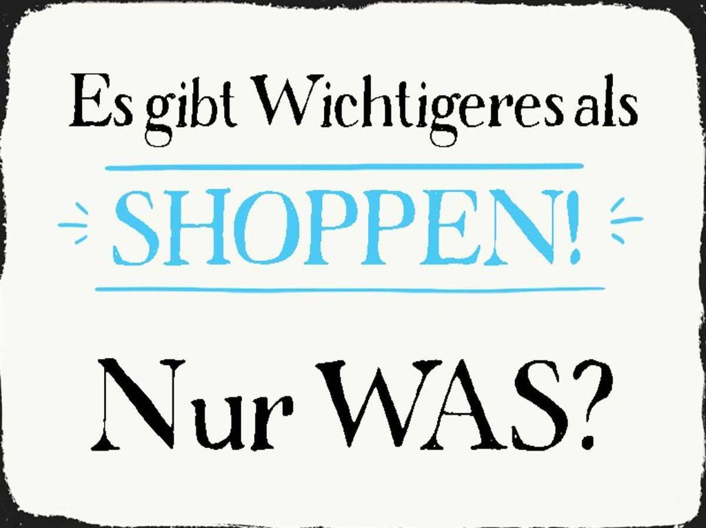vianmo Holzschild 30x40 cm gibt wichtigeres als Shoppen was