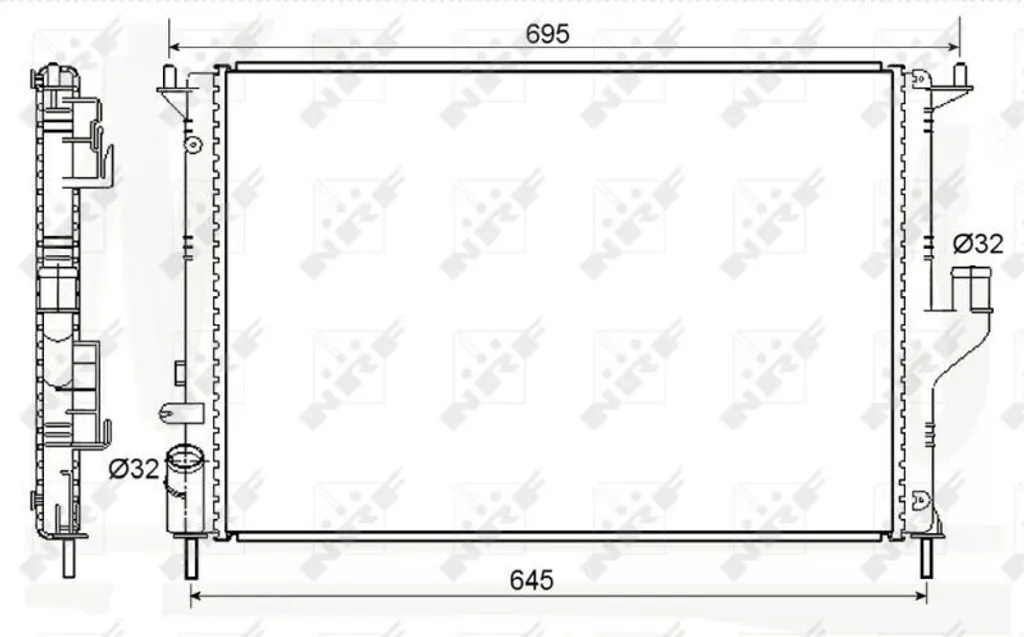 Radiateur de refroidissement pour Sandero et Logan I - Qualité OE NRF