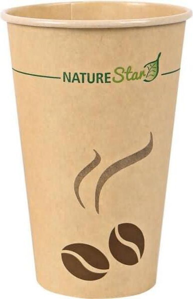 50 NATURE Star Einweg-Kaffeebecher Mocca 0,3 l