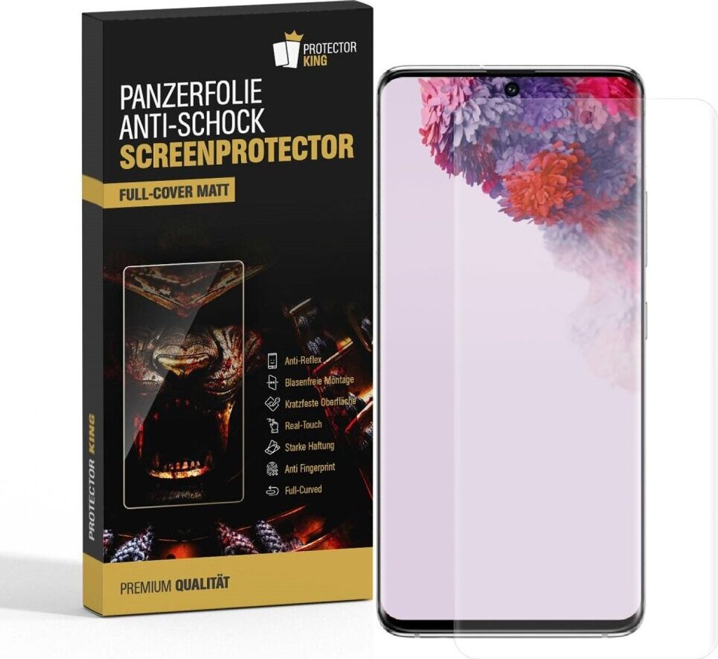 3x Panzerfolie für Samsung Galaxy S20 FULL COVER Displayschutz Displayfolie MATT