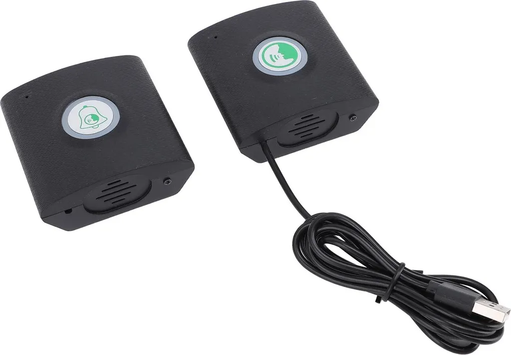 Sonnette rechargeable USB interphone 2 voies volume réglable bureau - 4