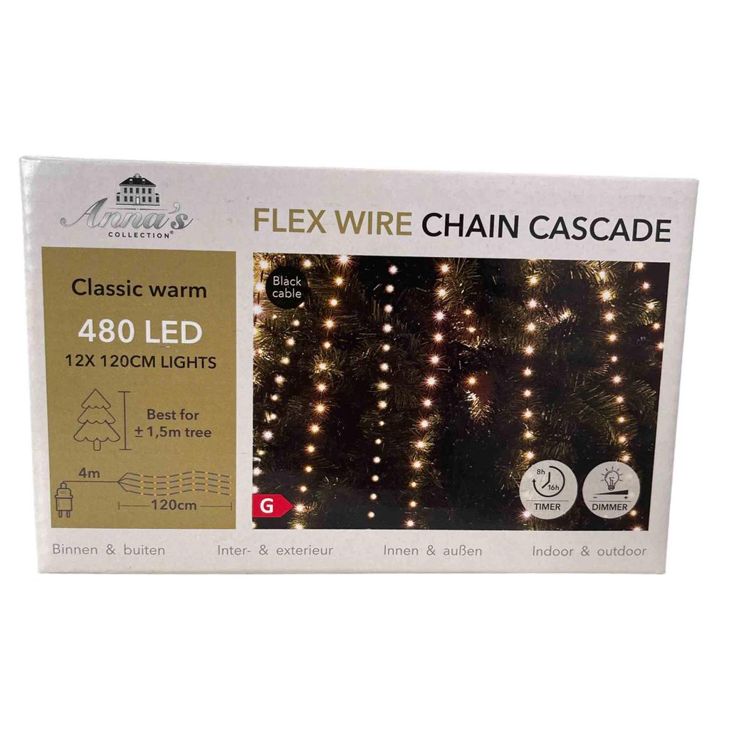 Anna's Collection LED Lichterkette Baumkette außen 120cm 12 Produktbild 