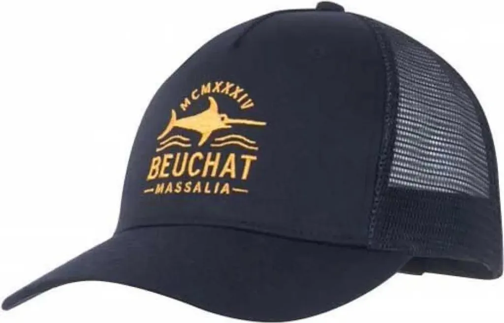 Casquette Beuchat Noire Brodée 90 Years en Coton Premium One Size Fit