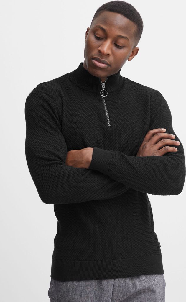 CASUAL FRIDAY CFKarlo Herren Strickpullover Troyer Feinstrick Pullover mit Stehkragen und Reißverschluss