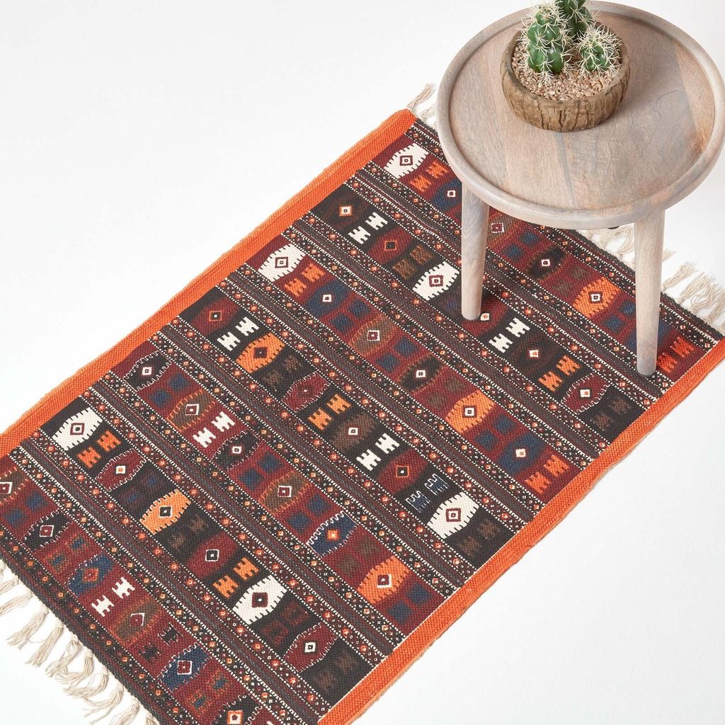 HOMESCAPES Traditioneller Kelim-Teppich aus Baumwolle in Produktbild 