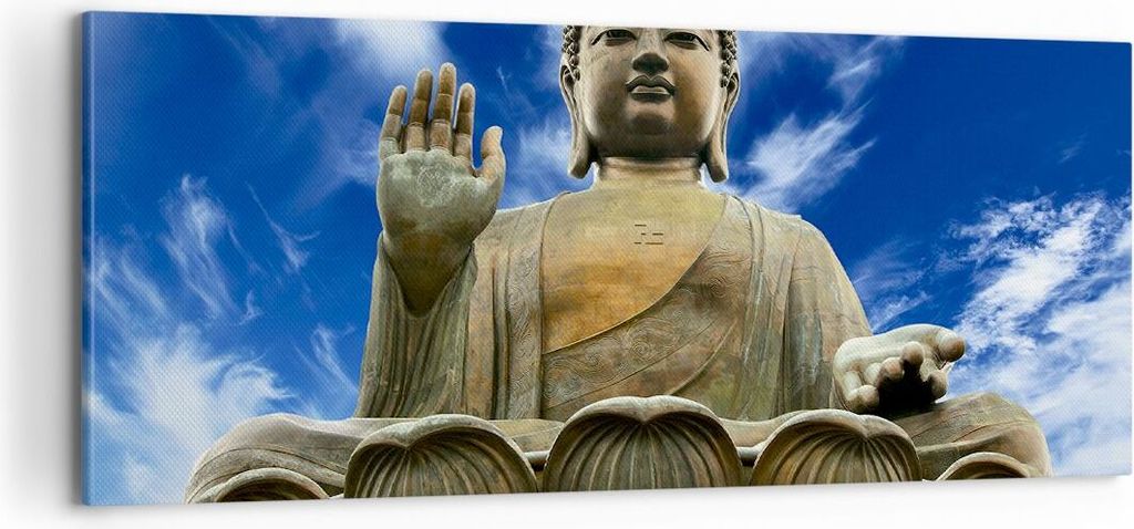 Bild auf Leinwand - Leinwandbild - Asien buddha kultur - 100x40cm - Wand Bild - Wanddeko - Leinwanddruck - Bilder - Kunstdruck - Wanddekoration - L...