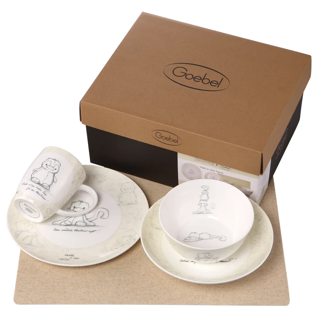 Service de Table Anouk Goebel - Set de Petit-Déjeuner en Fine Porcelaine