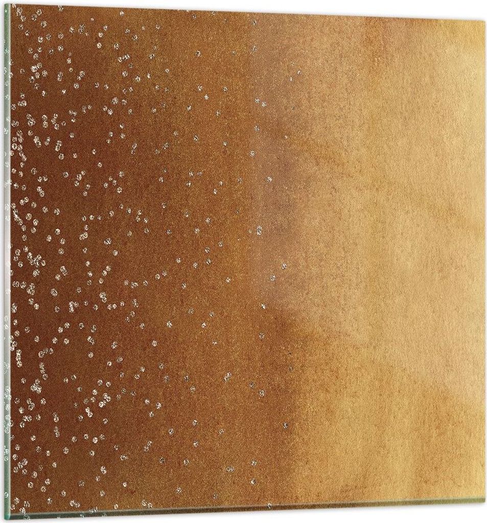 Bilder auf glas - Einteilig - Abstraktion Bier Gelb - 70x70cm - Glasbilder - Wandbilder - Bilder - zum Aufhängen bereit - Wanddekoration aus Glas ...