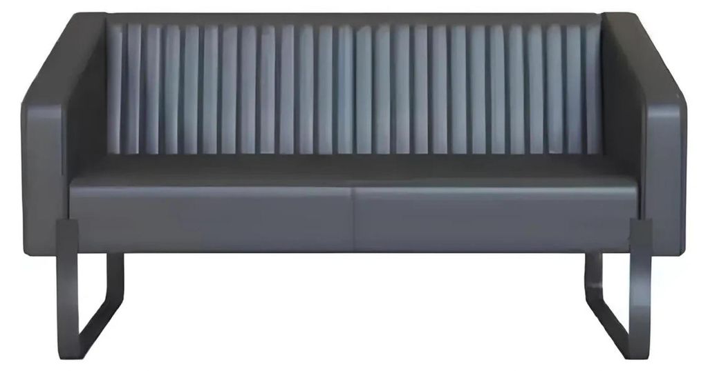 Sofa 3 Sitzer Designer Sofa Couch Polster Sofa Couchen Holz Textil Grau