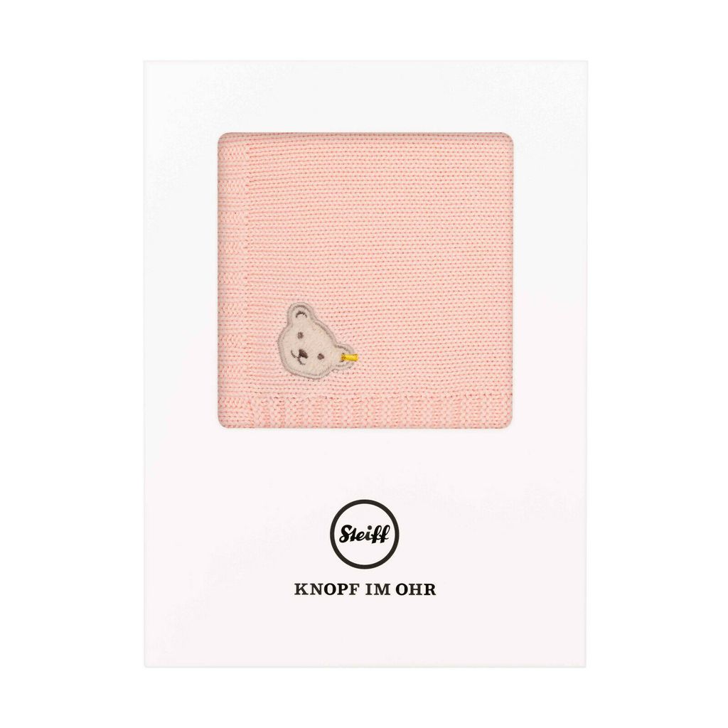 STEIFF Baby Mädchen Strickdecke , Präzise Farbe:Seashell Pink
