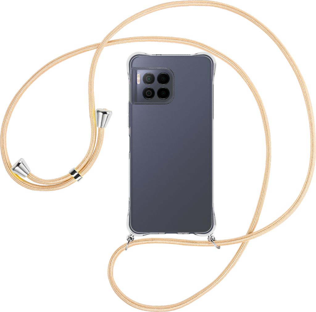 Handykette Backcover-Schutzhülle mit Band (Metall silberfarben) für T-Mobile REVVL 7 Pro 5G / T Phone 2 Pro 5G - Goldkordel