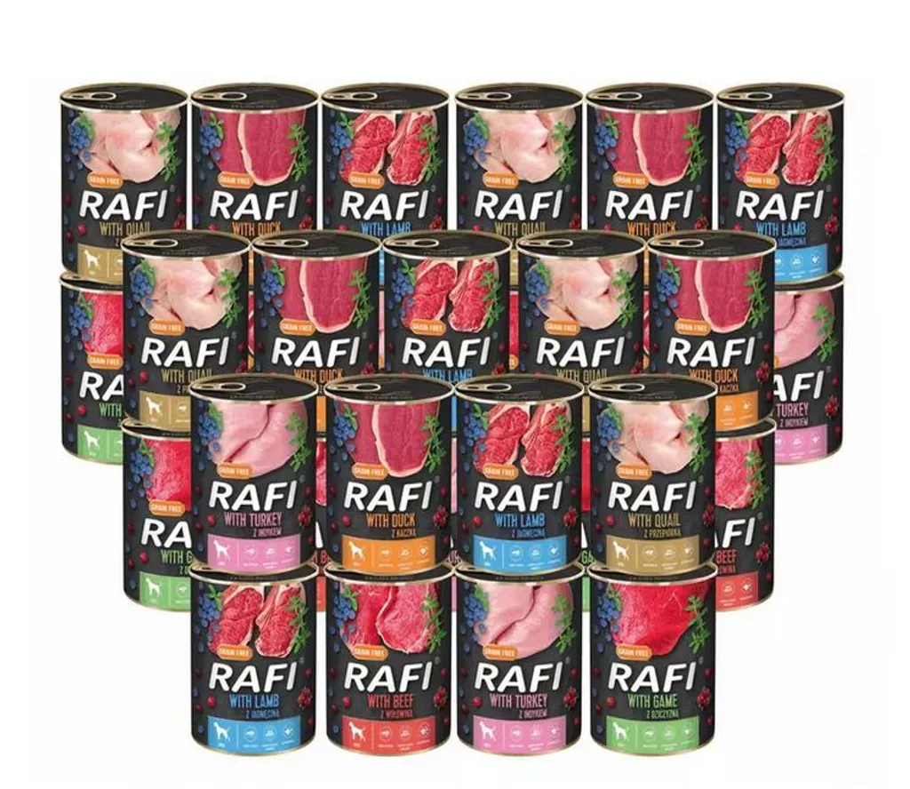 Dolina Noteci Rafi Adult Chien Sans Céréales 32x400g Mix de Saveurs