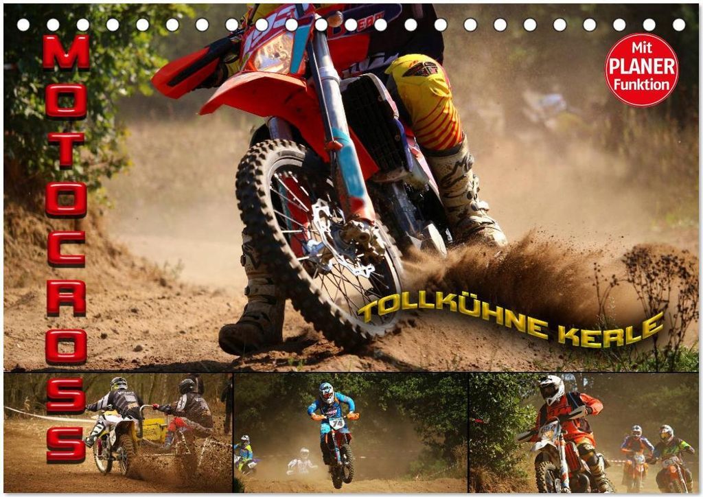 Motocross - tollkühne Kerle (Tischkalender 2026 DIN A5 quer), CALVENDO Monatskalender