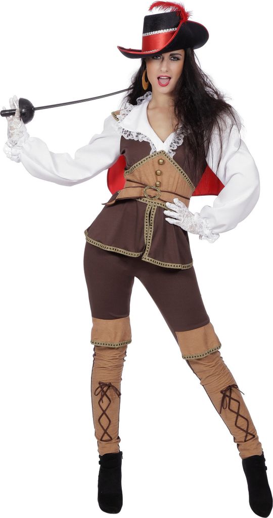 Deluxe Damen Musketier Kostüm / Größe: 38 (M)