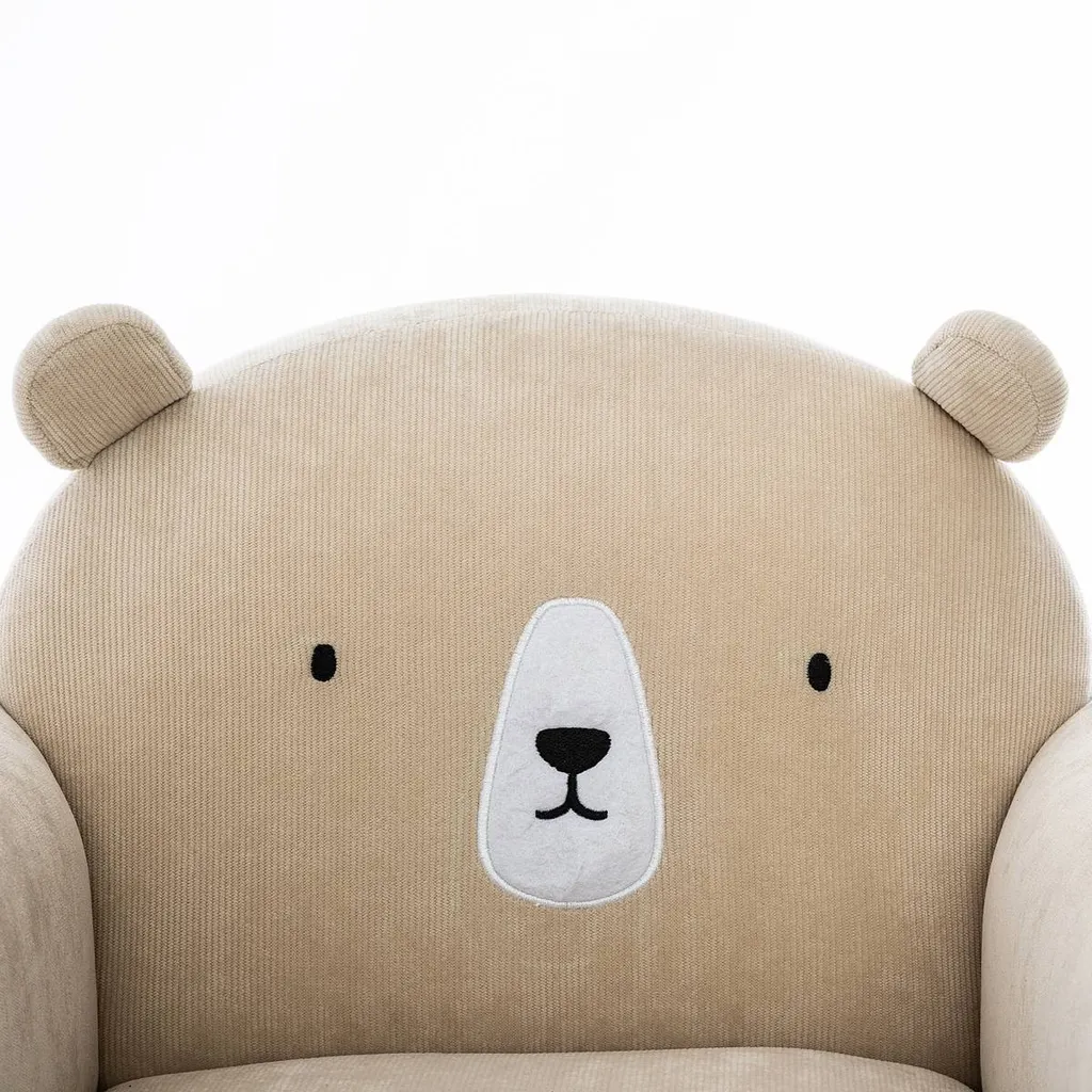 Petit fauteuil BEAR beige sécurisé et moelleux pour l'éveil de bébé