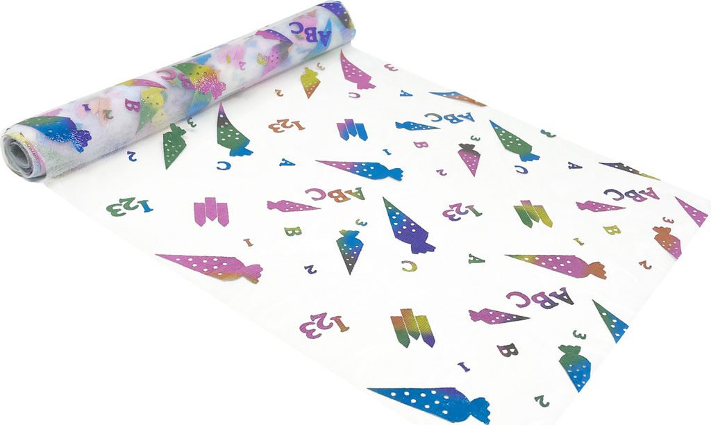 Oblique Unique Tischläufer Läufer für Schuleinführung mit Zuckertüten 123 ABC 290 cm x 29 cm Tischband für Einschulung Deko