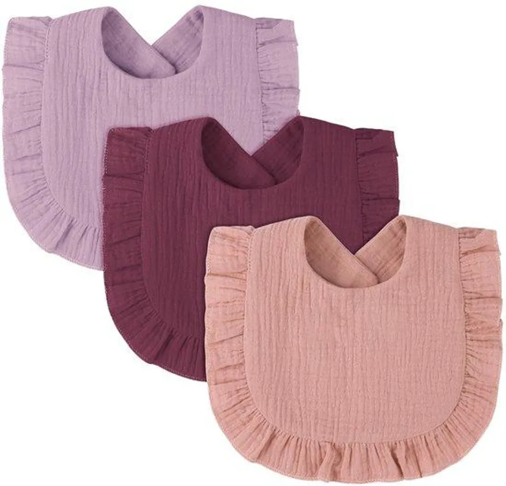 Lange bébé mousseline lot de 3, tissu respirant et pressions de maintien