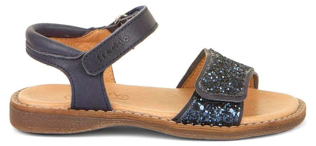 Froddo LORINE SPARKLE Kinder Schwarz Sandalen Leder Glitzer Produktbild 